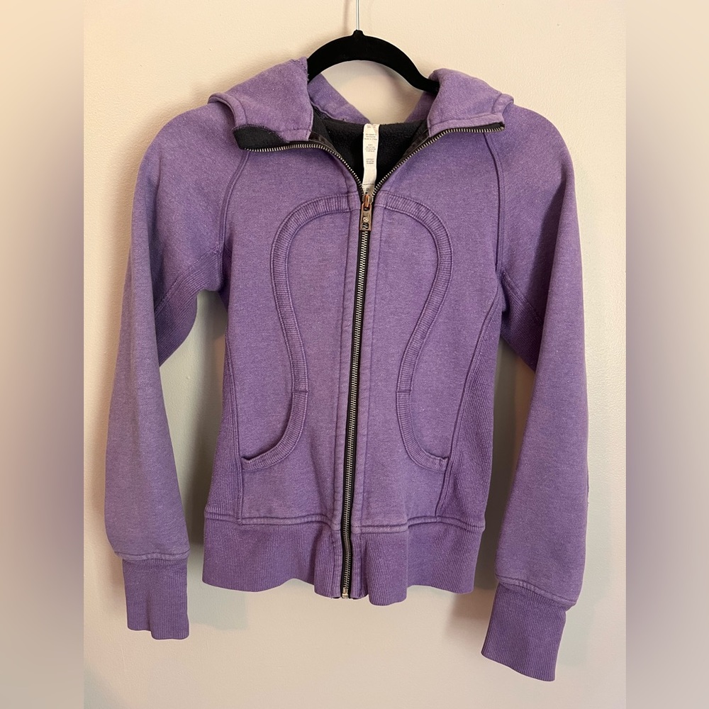 Lululemon scuba purple sparkle hoodie. Size 2.